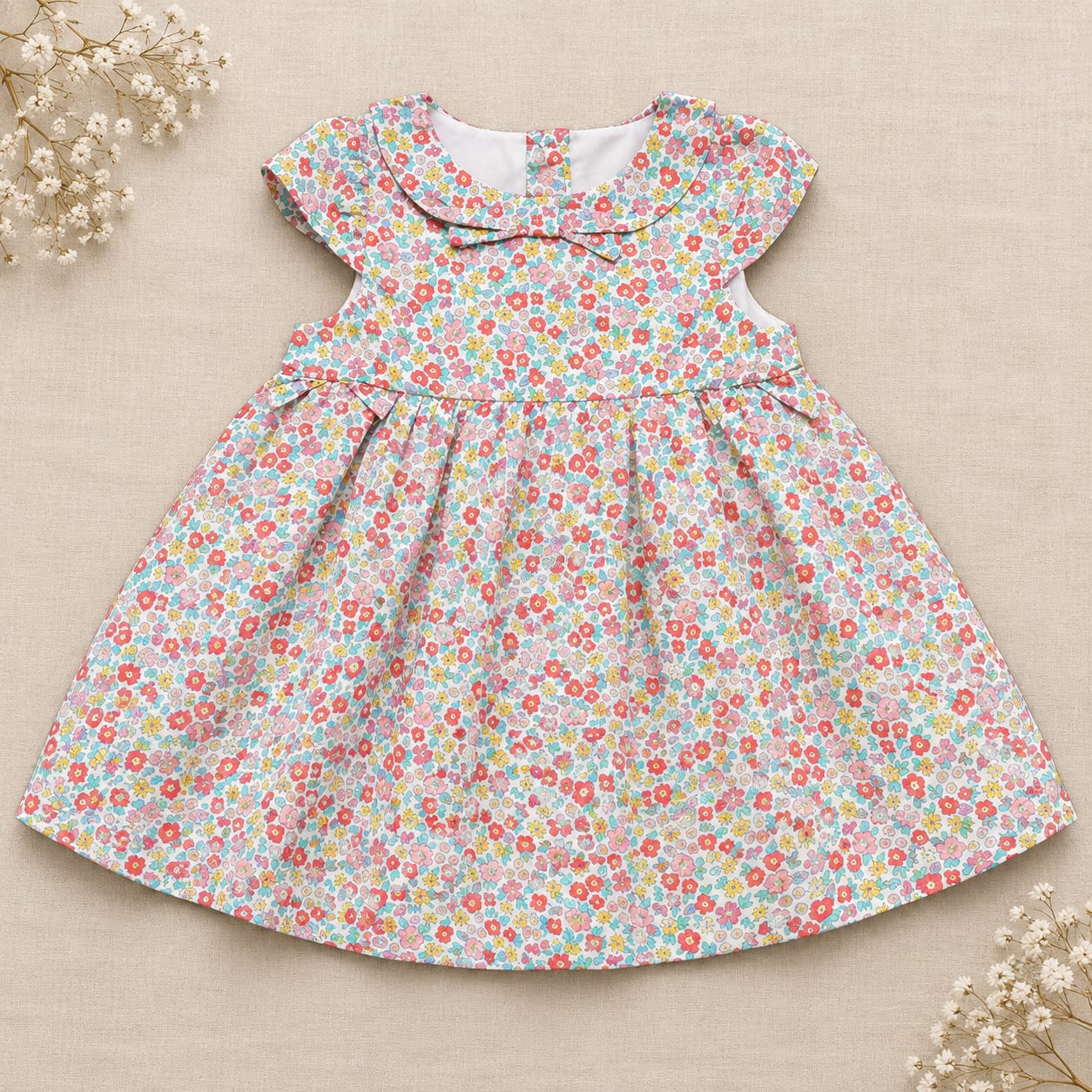 Bloom Garden Floral Ribbon Baby Dress