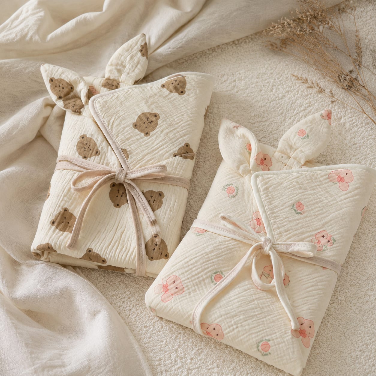 Cozy Friends Hooded Baby Blanket