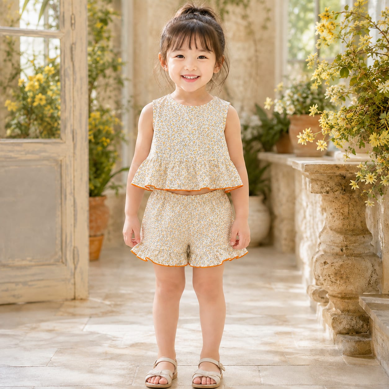 Golden Meadow Frill Kids Two-Piece