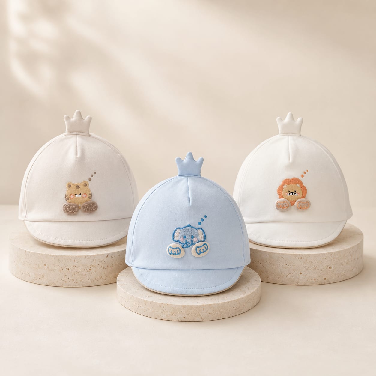 Petit Crown Animal Soft Baby Cap