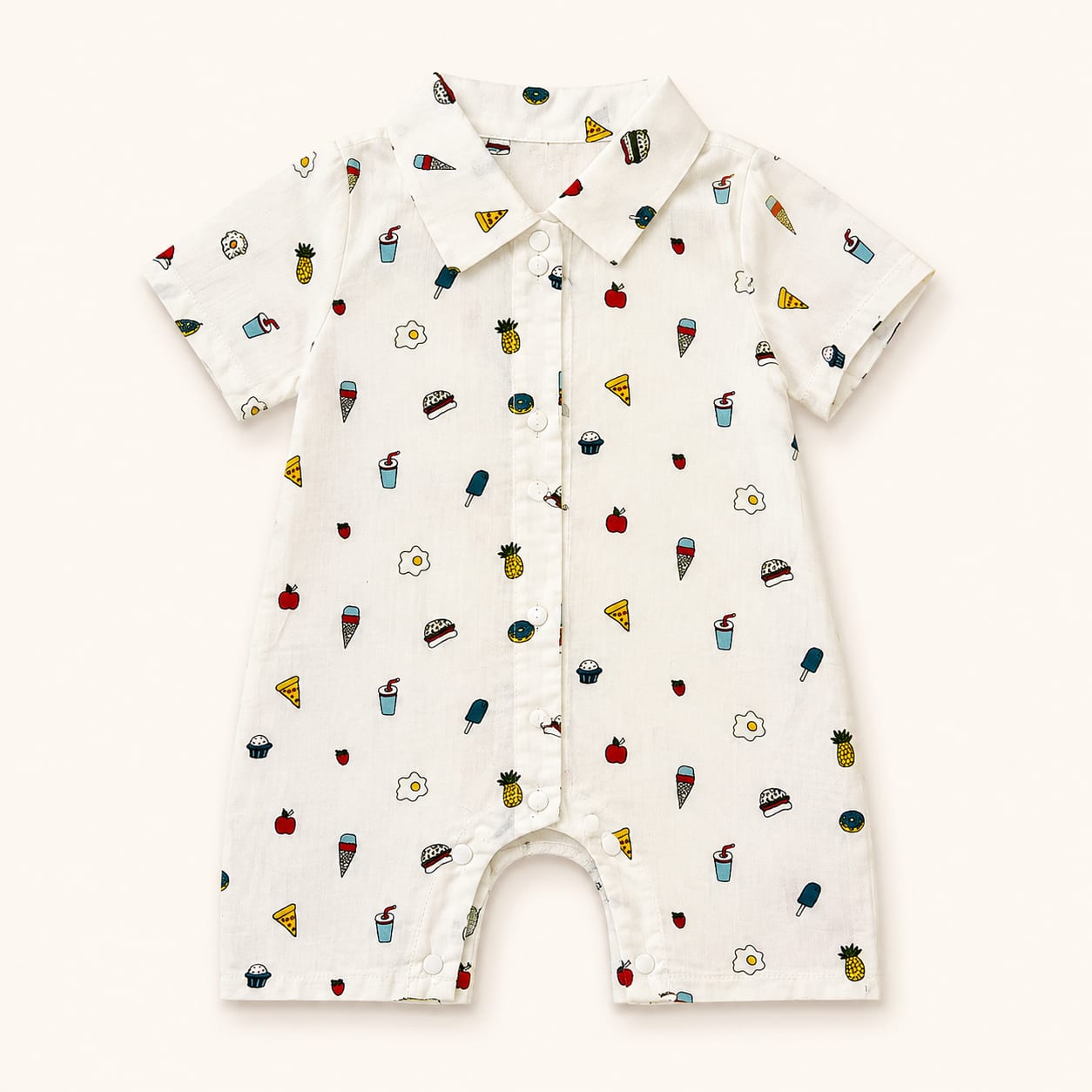 Petit Snack Classic Collar Baby Romper
