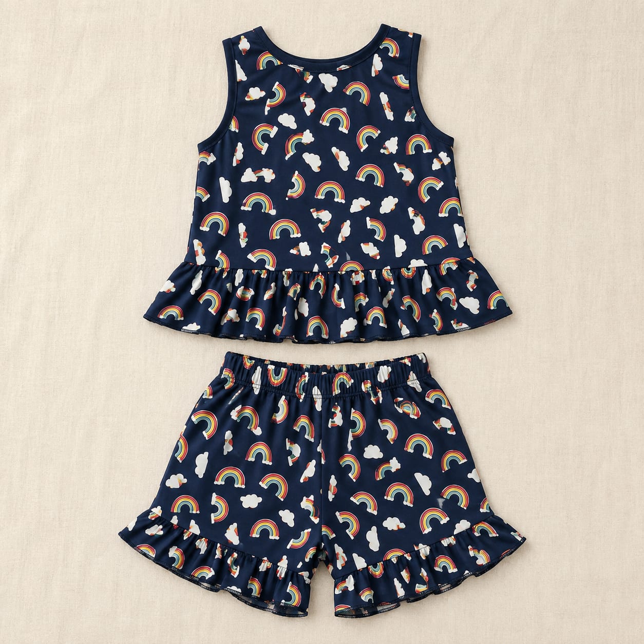 Rainbow Cloud Frill Kids Set