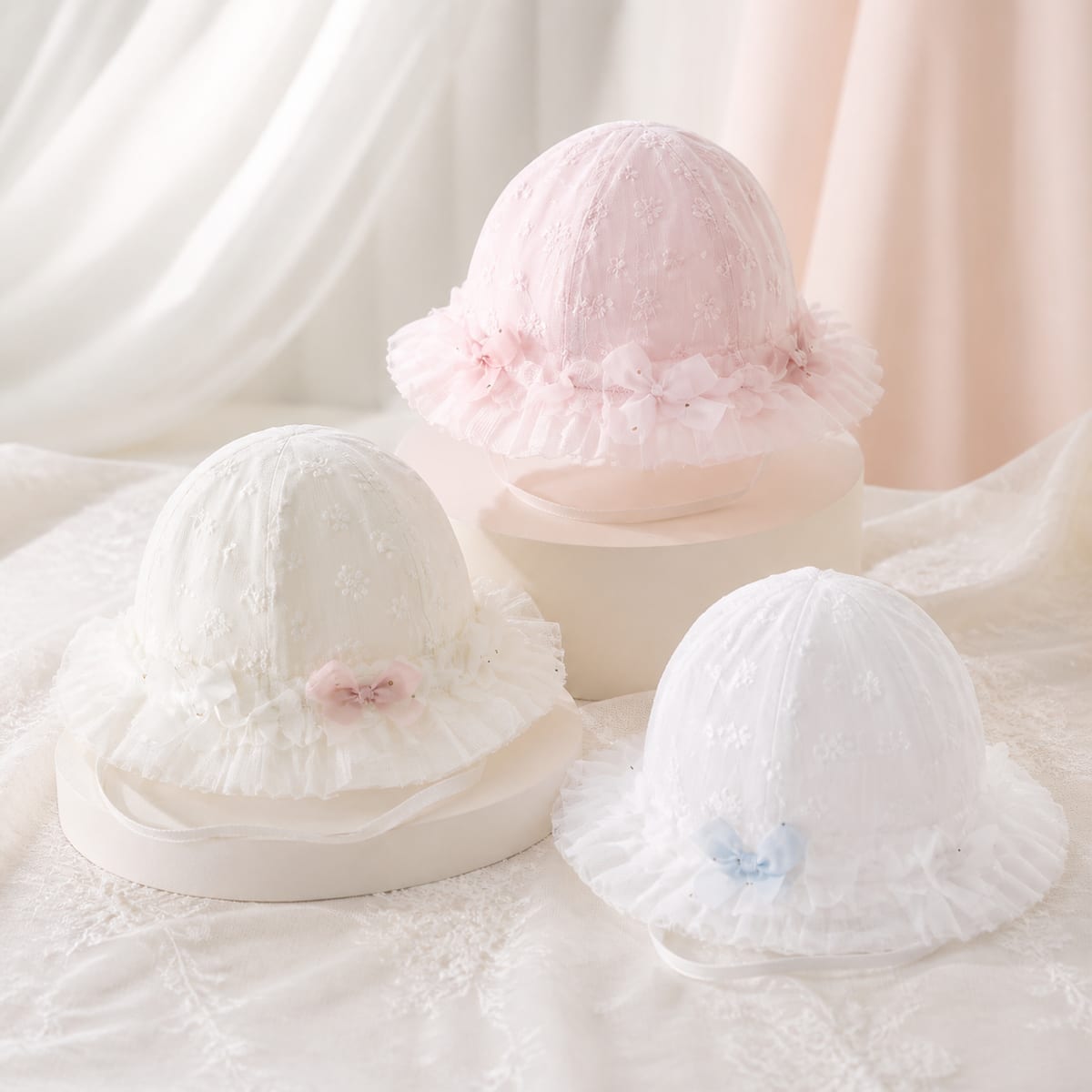 Sweet Flower Lace Bucket Hat