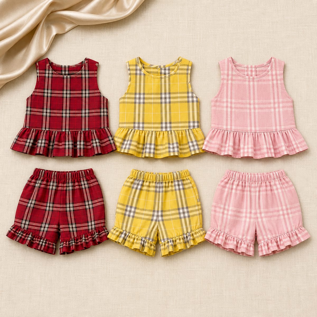Triple Check Frill Set